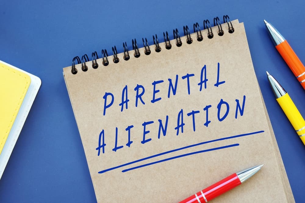 Parental Alienation phrase on a notepad